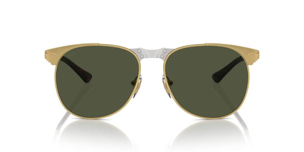Persol 649 Iron with Gold Frame and Green Lenses - Image 2