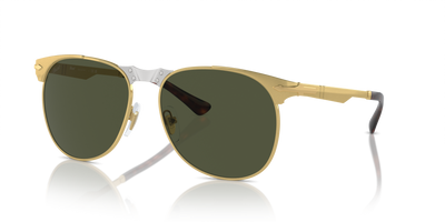 Persol 649 Iron with Gold Frame and Green Lenses - Image 1