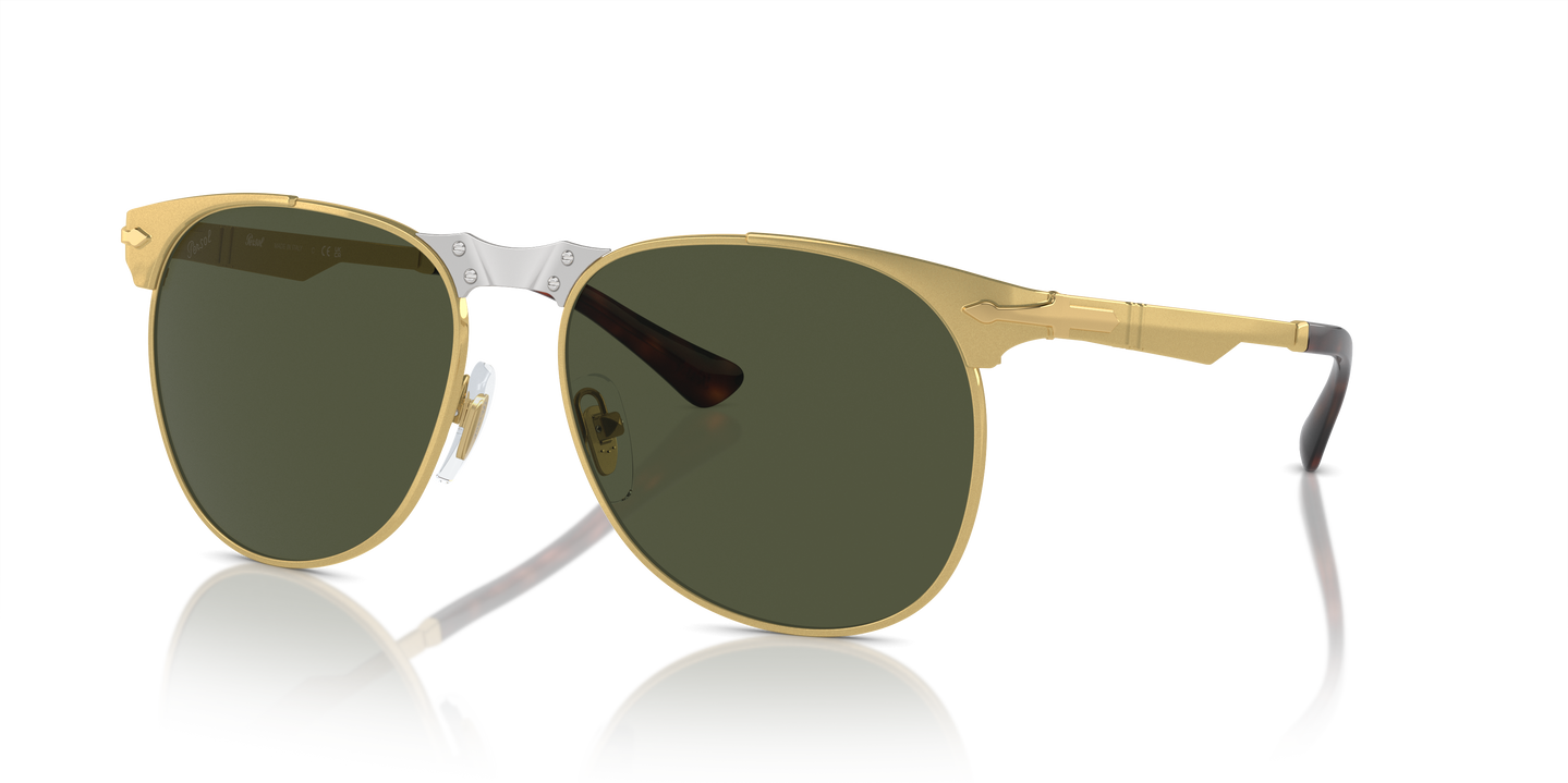 Persol 649 Iron mit Gold Gestell und Grün Gläsern - Bild 1