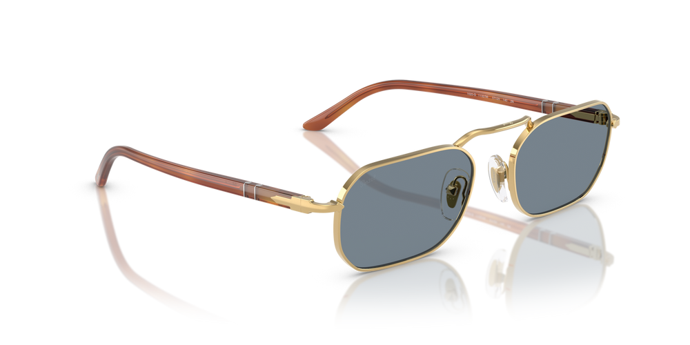 Persol PO1020S with Gold Frame and Blue Lenses - Image 3