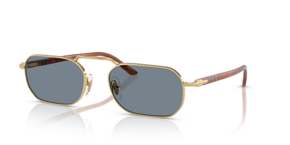 Persol PO1020S with Gold Frame and Blue Lenses - Image 1