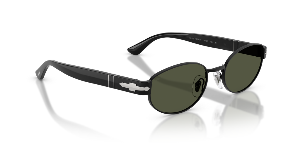 Persol PO1024S mit Schwarz Gestell und Grün Gläsern - Bild 3