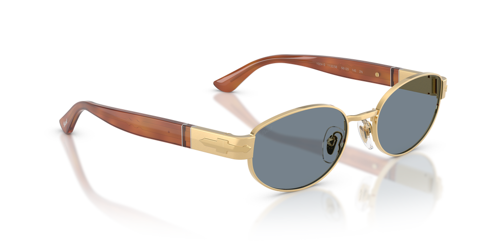 Persol PO1024S mit Gold Gestell und Blau Gläsern - Bild 3