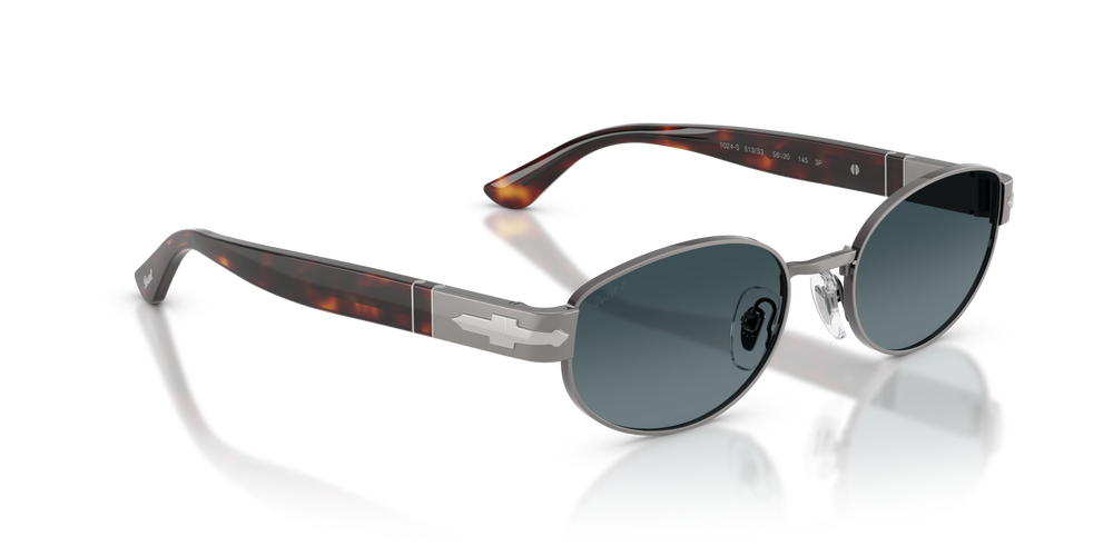 Persol PO1024S avec Monture Gunmetal et Verres Bleu - Image 3
