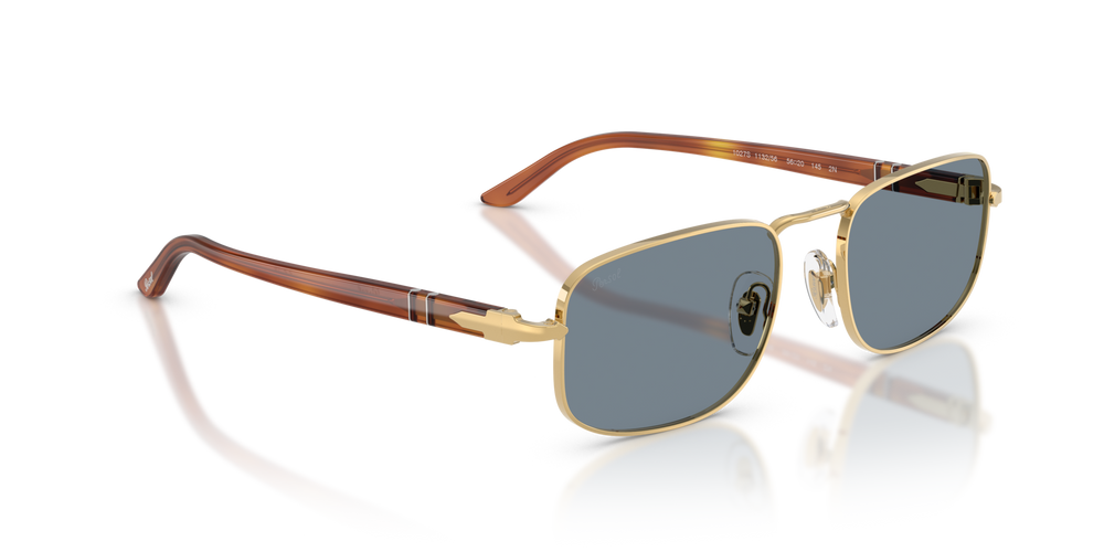 Persol PO1027S with Gold Frame and Blue Lenses - Image 3