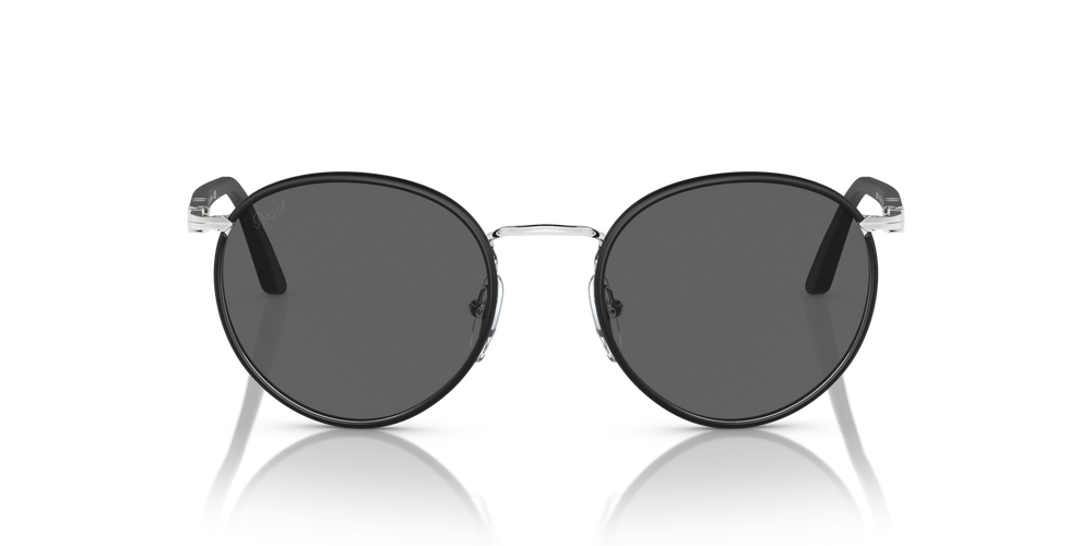 Persol PO2422SJ with Silver Matte Black Frame and Grey Lenses - Image 2
