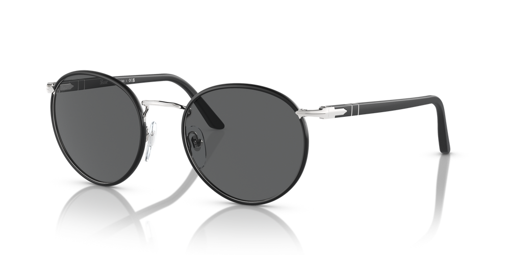 Persol PO2422SJ with Silver Matte Black Frame and Grey Lenses - Image 1