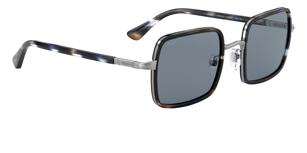 Persol PO2475S mit Blau gestreift Grau Gestell und Blau Gläsern - Bild 3