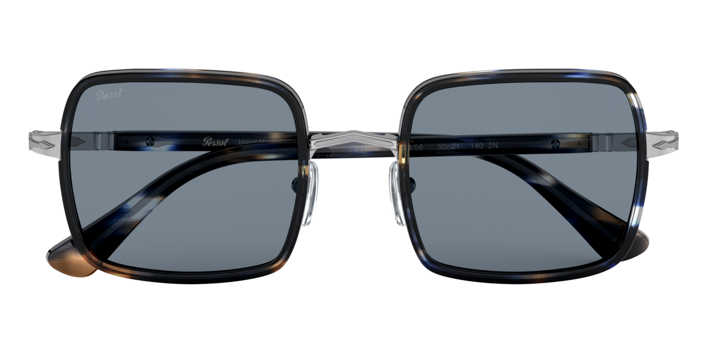 Persol PO2475S mit Blau gestreift Grau Gestell und Blau Gläsern - Bild 1