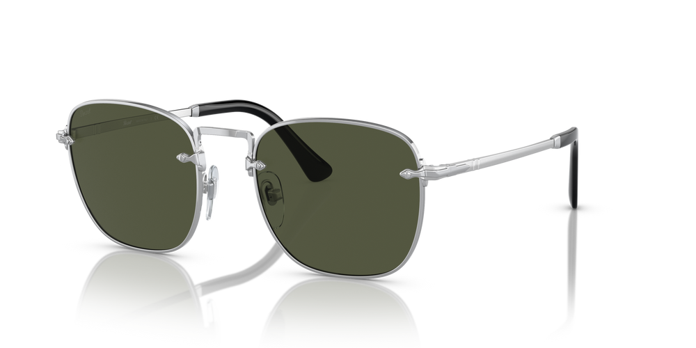 Persol PO2490S with Silver Frame and Green Lenses - Image 1