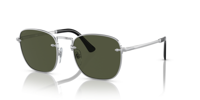 Persol PO2490S with Silver Frame and Green Lenses - Image 1
