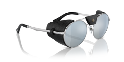 Persol PO2496SZ - Protector with Silver/Black Frame and Green Lenses - Image 3