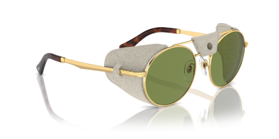 Persol PO2496SZ - Protector with Gold Frame and Green Lenses - Image 3