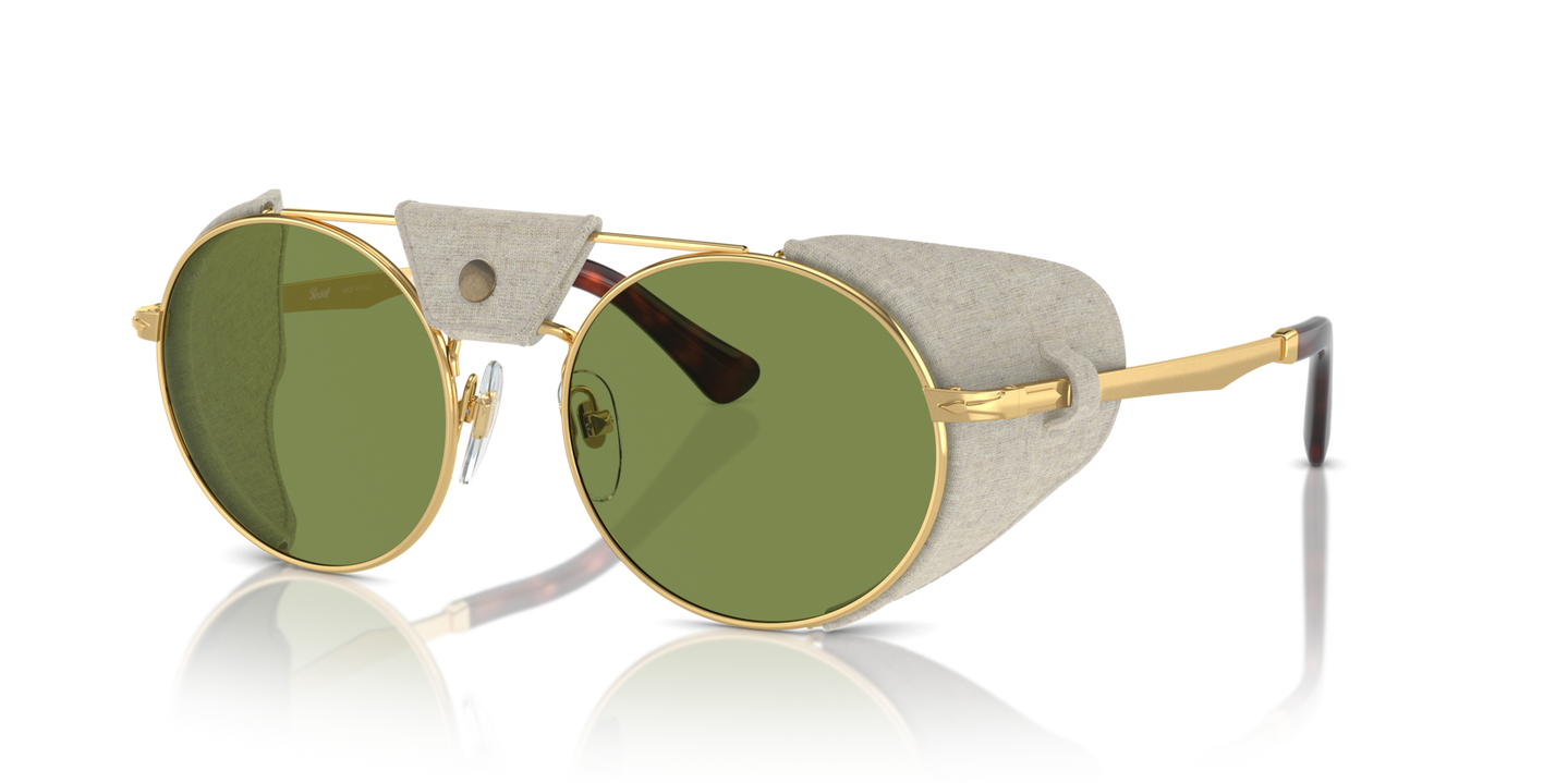 Persol PO2496SZ - Protector with Gold Frame and Green Lenses - Image 1