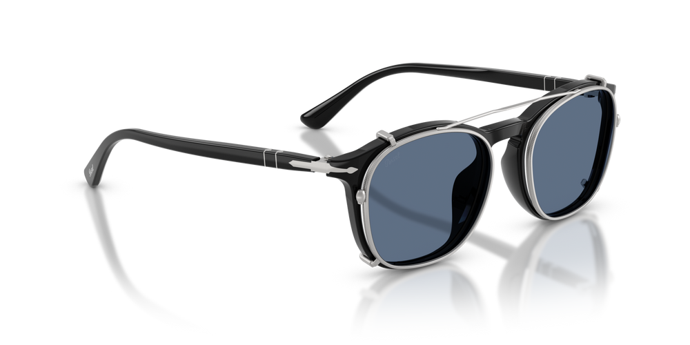 Persol PO3007CX Clip con Montatura Argento Opaco e Lenti Blu - Immagine 4