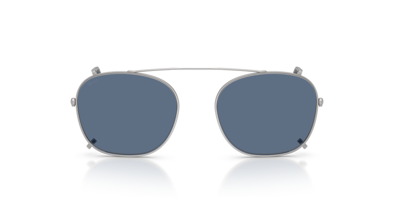 Visit PO3007CX Clip with Matte Silver Frame and Blue Lenses
