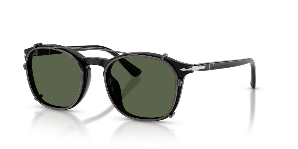 Persol PO3007CX Clip with Matte Anthracite Frame and Green Lenses - Image 2