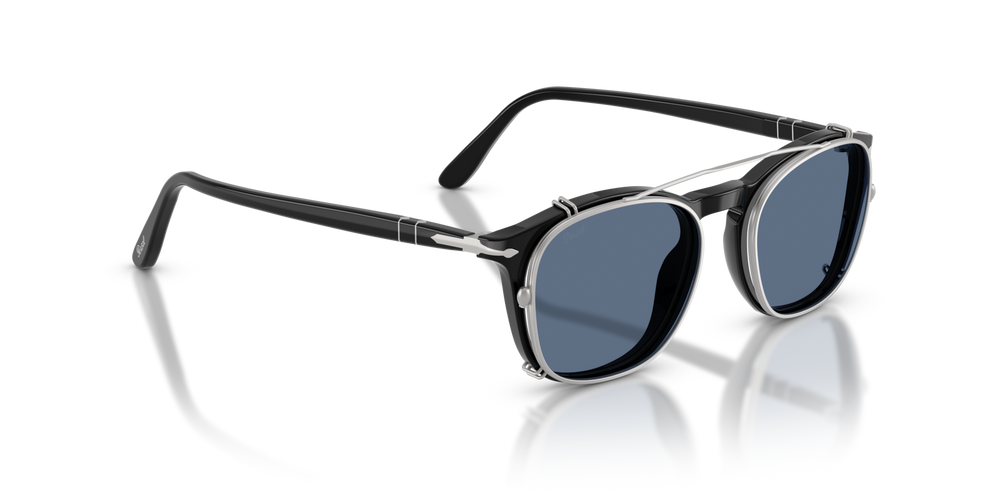 Persol PO3007C Clip mit Matt Silber Gestell und Blau Gläsern - Bild 4