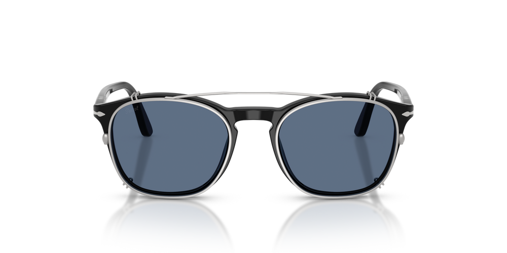 Persol PO3007C Clip mit Matt Silber Gestell und Blau Gläsern - Bild 3