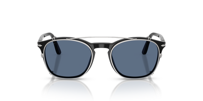 Persol PO3007C Clip mit Matt Silber Gestell und Blau Gläsern - Bild 3