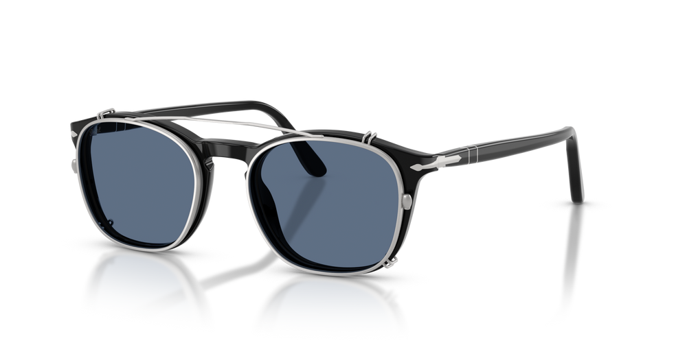 Persol PO3007C Clip mit Matt Silber Gestell und Blau Gläsern - Bild 2
