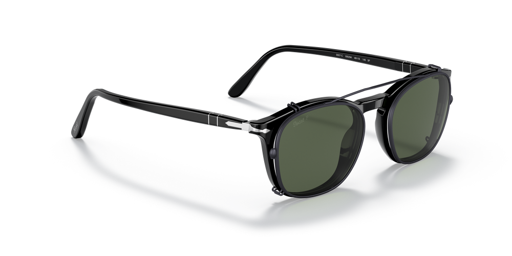 Persol PO3007C Clip con Montura Gunmetal y Lentes Verde - Imagen 4
