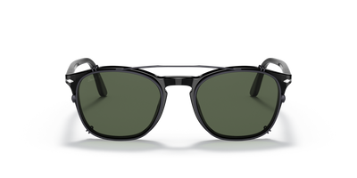 Persol PO3007C Clip with Gunmetal Frame and Green Lenses - Image 3