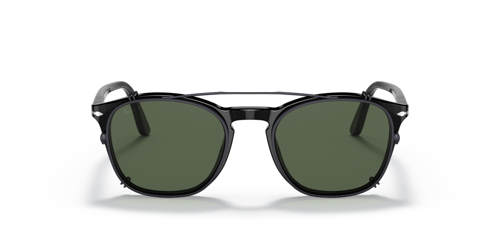 Persol PO3007C Clip avec Monture Gunmetal et Verres Vert - Image 3