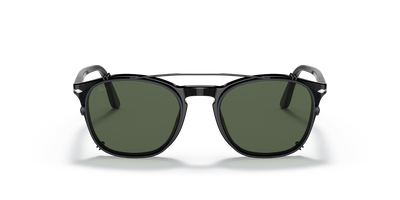 Persol PO3007C Clip avec Monture Gunmetal et Verres Vert - Image 3