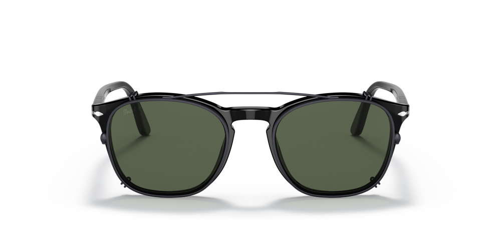 Persol PO3007C Clip with Gunmetal Frame and Green Lenses | Persol® US Persol PO3007C Clip with Gunmetal Frame and Green Lenses | Persol® US