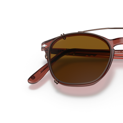 Persol PO3007C Clip con Montatura Marrone e Lenti Marrone – Immagine variante