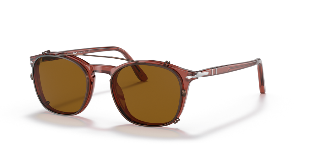 Persol PO3007C Clip con Montatura Marrone e Lenti Marrone - Immagine 2