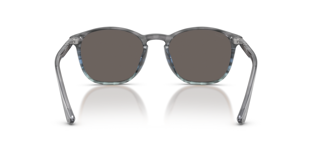 Persol PO3007SX with Gradient Stripped Grey Blue Frame and Grey Lenses - Image 5