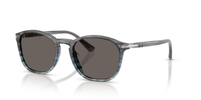 Persol PO3007SX with Gradient Stripped Grey Blue Frame and Grey Lenses - Image 1