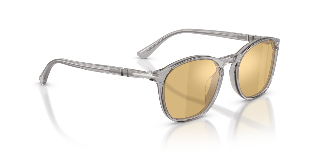 Persol PO3007SX with Transparent Grey Frame and Orange Lenses - Image 3