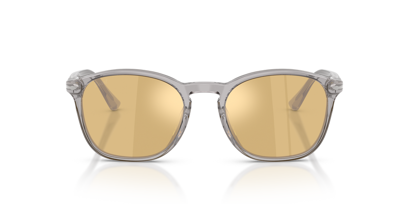 Visit PO3007SX with Transparent Grey Frame and Orange Lenses