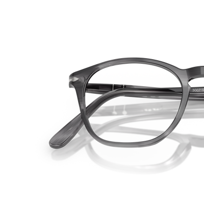 Persol PO3007V avec Monture Rayé Gris – Image variante