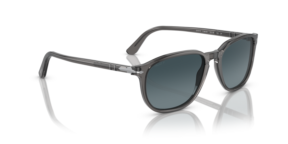 Persol PO3019S avec Monture Transparent Gris et Verres Bleu - Image 3