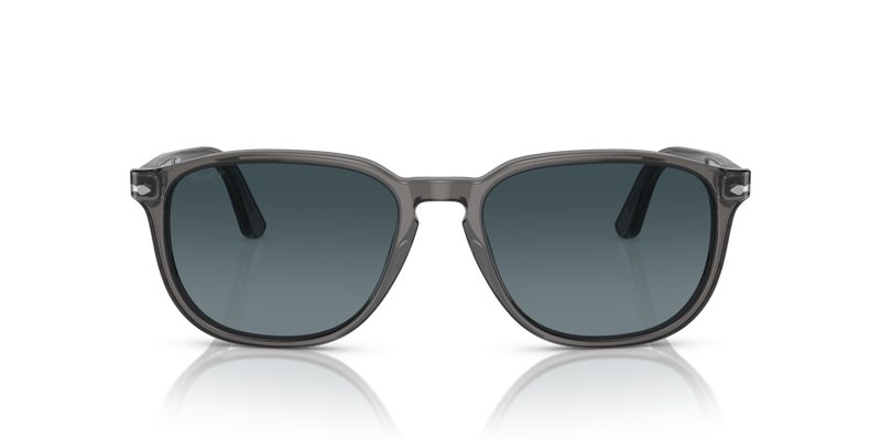 Visit PO3019S with Transparent Grey Frame and Blue Lenses