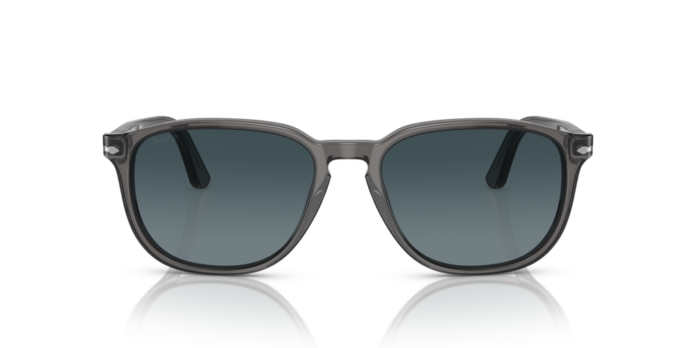 Persol PO3019S avec Monture Transparent Gris et Verres Bleu - Image 2