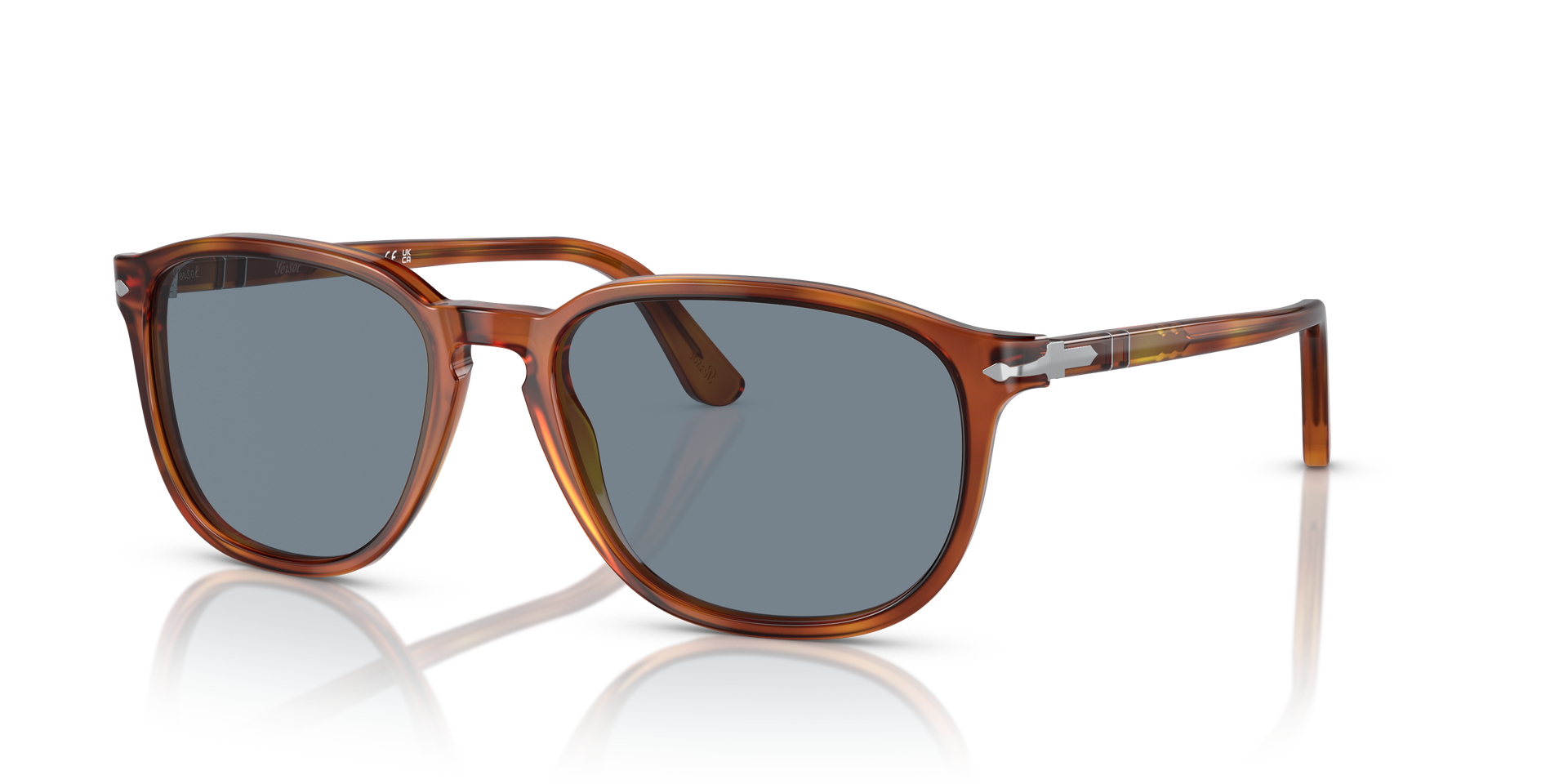 Persol PO3019S with Terra Di Siena Frame and Blue Lenses | Persol® US