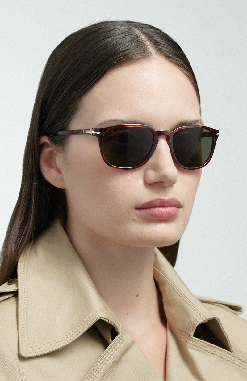 Persol PO3019S with Terra Di Siena Frame and Blue Lenses | Persol® BM