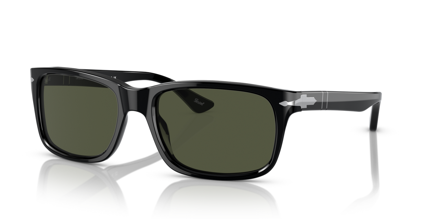 Persol PO3048S mit Schwarz Gestell und Grün Gläsern - Bild 1