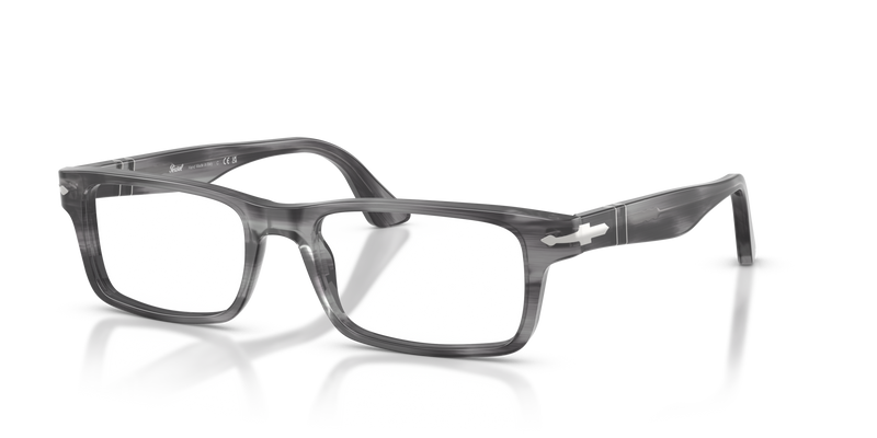 Visit PO3050V with Striped Grey Frame