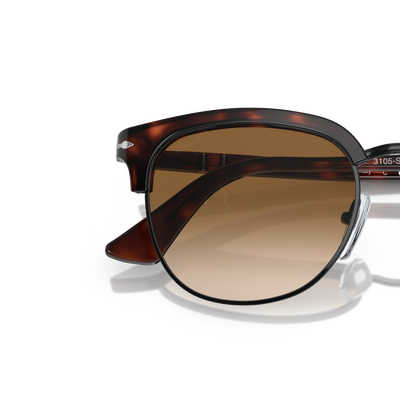 Persol PO3105S - Cellor Original mit Braun Tortoise Schwarz Gestell und Braun Gläsern – Variantenbild