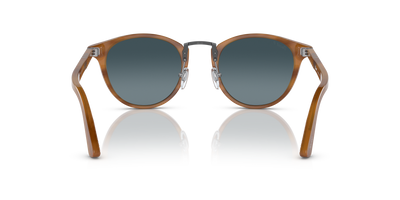Persol PO3108S with Striped Brown Frame and Blue Lenses - Image 5
