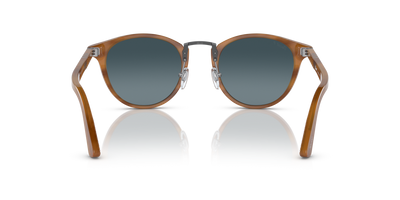 Persol PO3108S with Striped Brown Frame and Blue Lenses - Image 5