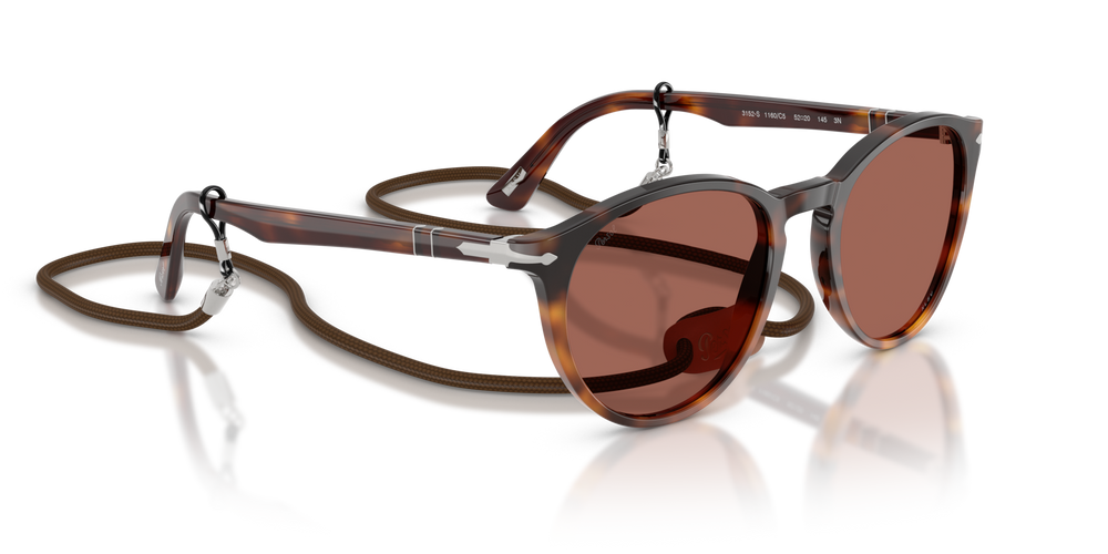 Persol PO3152S - Exclusive avec Monture Gradient Brown Tortoise et Verres Rouge - Image 3