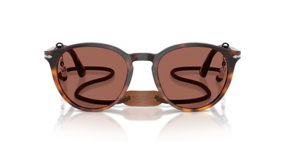 Persol PO3152S - Exclusive with Gradient Brown Tortoise Frame and Red Lenses - Image 2