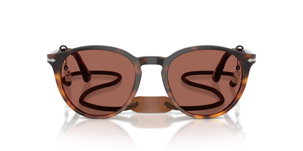 Persol PO3152S - Exclusive avec Monture Gradient Brown Tortoise et Verres Rouge - Image 2